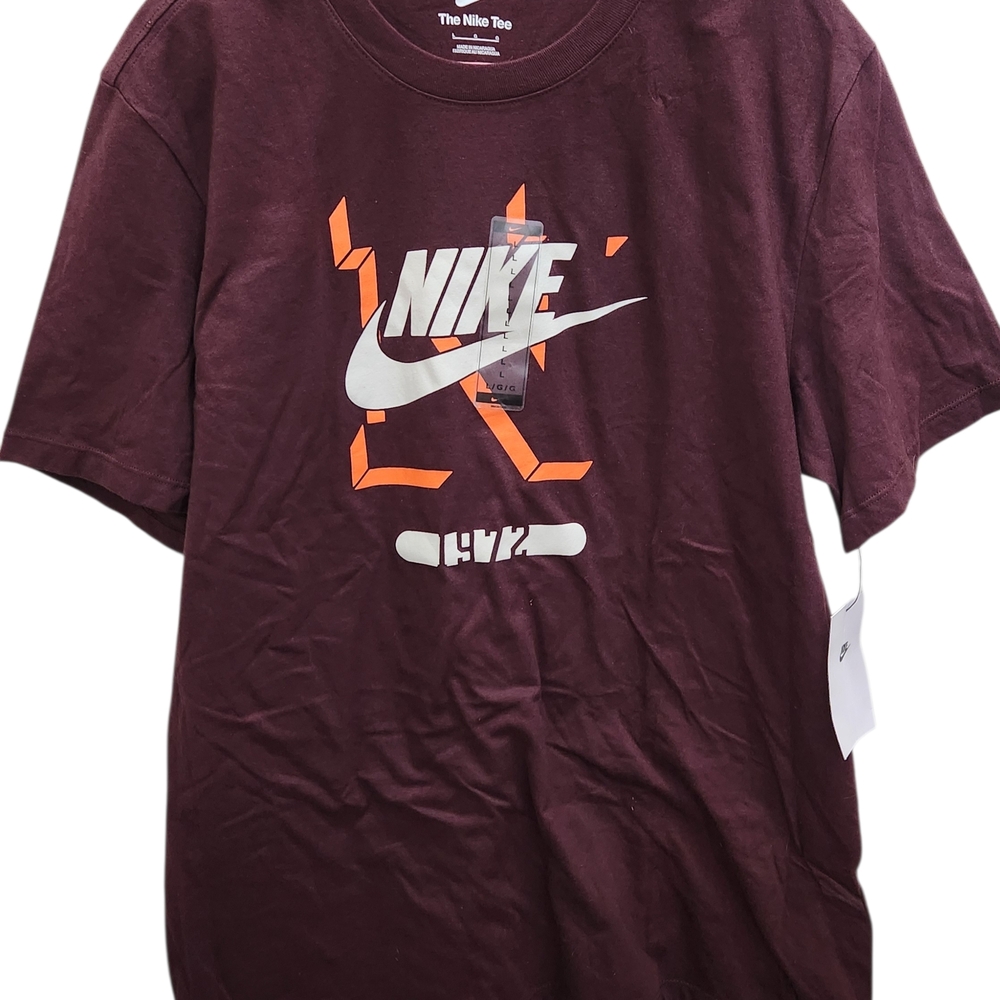 NWT Nike Men's Maroon Graphic T-Shirt Sz Lg